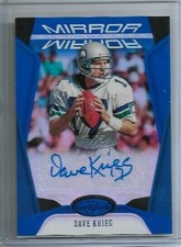 2020 Panini Certified Dave Krieg Blue Mirror Signatures Auto 23/75