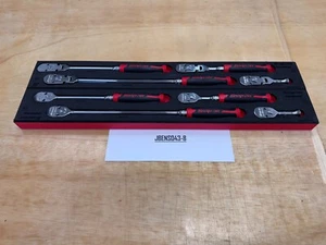 Snap-on Tools 8pc 3/8" Drive CYNERGY Soft Grip Fixed & Flex Ratchet Foam Sets - Picture 1 of 10