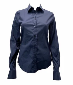 $165 Dolce & Gabbana Womens Blue Long Sleeve Stretch Top Dress Shirt Size 0/36 - Picture 1 of 6