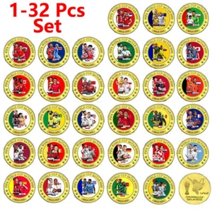 2022 Commemorative 32 Countries Coin Challenge Football World Cup Qatar Gift - Picture 1 of 44