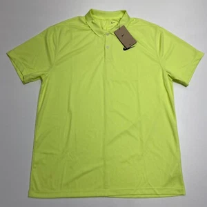 Nike Dri-Fit Golf Victory Polo Shirt Mens L Neon Yellow Short Sleeve DQ4146-736 - Picture 1 of 13