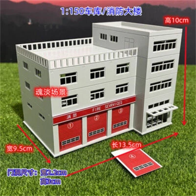 DIY Buildings Model Fire Station Figure Buildings Scene Assembly Children Gifts - Image 1 of 4
