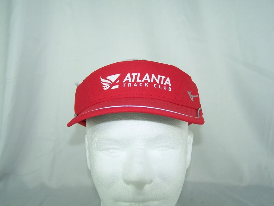Atlanta Track Club Member Mizuno Visera Roja Ajustable Correr Golf Humedad Mgt Foto 1 de 4
