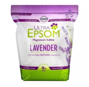 2 Pack SaltWorks Ultra Epsom, Lavender Scented Premium Epsom Bath Salt, 36 Ibs - Picture 1 of 3