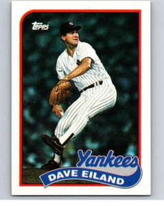 1989 Topps Baseball #8 Dave Eiland  RC Rookie New York Yankees 