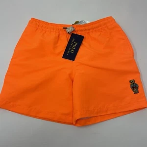 Polo Ralph Lauren Boys Swim Trunks Shorts Size 7 Super Bright Orange - Picture 1 of 9