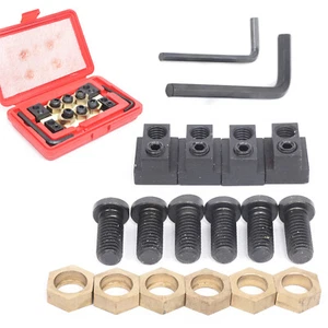 18pcs Eccentric 5/8" T-Slot Clamping Nut Set Workholding Tool Kits Copper Steel. - Picture 1 of 11