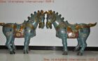 China ancient bronze Filigree Cloisonne Gilt Fengshui animal horse statue a pair