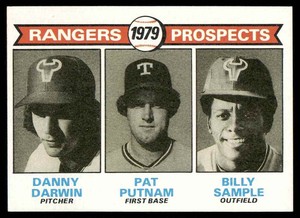 1979 (A) Rangers Prospects - Danny Darwin/Pat Putnam/Billy Sample #713 RC Near
