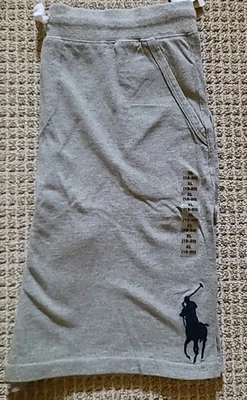 NWT Polo Ralph Lauren Boys Terry Shorts Heather Grey Size XL - Image 1 of 2