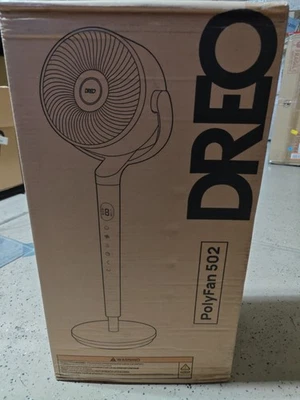 Dreo Standing Fan 120°+120°Omni-directional Oscillating Fan PolyFan 502 DRHPF002 - Image 1 of 4