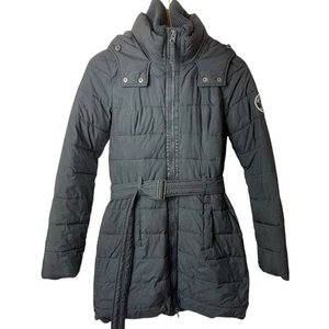 Abercrombie & Fitch Black Hooded Puffer Jacket Girls Size XS - Picture 1 of 8