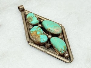Vintage Südwest Indianer Royston Türkis Cluster Anhänger - Bild 1 von 4