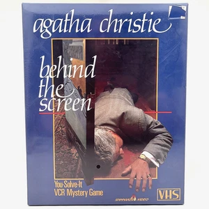 Agatha Christie Detrás de la Pantalla You Solve It VCR Juego de Misterio 1986 NUEVO SELLADO - Imagen 1 de 5