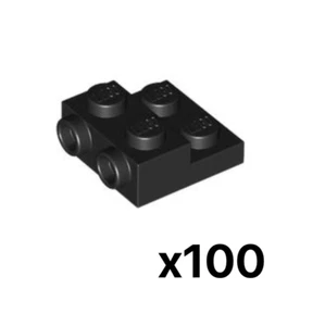 LEGO X100 PLATE 2X2X2/3 W/ 2 HOR KNOB Black Color 6469445 4304 - Picture 1 of 2