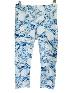 Rockwear Leggings Size 12 Cool Touch Blue Alaska Print 7/8 Length Brand New - Bild 1 von 6