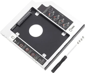 12.7mm Universal SATA 2nd HDD SSD Hard Drive Caddy for CD/DVD-ROM Optical Bay - Picture 1 of 7