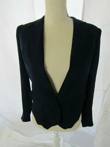 Haute Hippie Silk Navy Open Back Blazer Size 2 - Picture 1 of 11