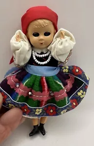 Vtg Kanon Blonde Hair Blue Eyed Doll Sleep Eyes Traditional Dress Portugal W/tag - Picture 1 of 14
