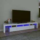 Vidaxl Tv Cabinet With Led Lights White 230x36.5x40 Cm