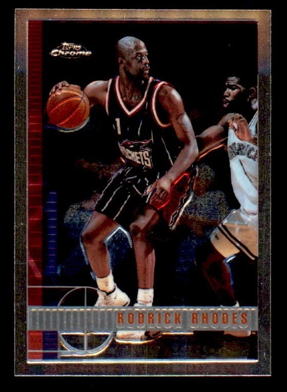 1997-98 Topps Chrome #130 Rodrick Rhodes Rockets Rookie MINT - Image 1 of 2