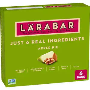 Larabar Apple Pie, Gluten Free Vegan Fruit & Nut Bars, 1.6 oz bars, 6 ct - Picture 1 of 6