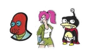 FUTURAMA CHARACTERS Iron on / Sew on Patch Embroidered Badge Cartoon Leela - Picture 1 of 4