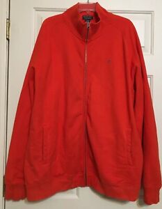 men's Polo Ralph Lauren size 3XT orange zip up sweatshirt jacket