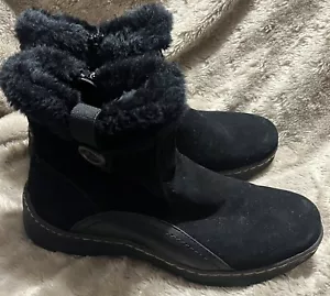 BareTraps Andee Black Suede Nubuck Booties Boots Womens Size 9M EUC - Picture 1 of 18