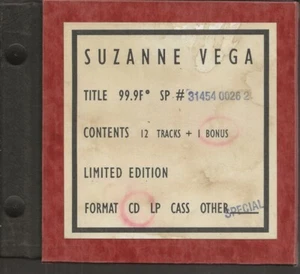 CD 99.9F° BY SUZANNE VEGA (1982) A & M REC 31454 0026 2 LIMITED SPECIAL EDITION - Picture 1 of 4