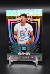 Cameron Johnson 2019-20 Prizm Draft Picks Crusade Silver Rookie RC #32 UNC Tarhe