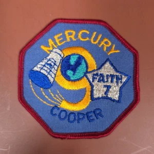 NASA Mercury 9 Faith 7 Cooper Embroidered Patch - Glitter Thread - Picture 1 of 6