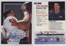 1997-98 Score Board Auto Collection Tony Gonzalez #48 Rookie RC HOF