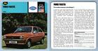 Ford Fiesta - 1976 GT & Production Edito Service #04-06 Auto Rally Card