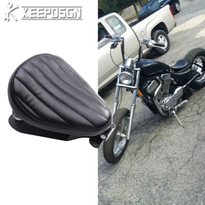 Solo Seat Saddle w/ Springs For Suzuki Intruder 750 800 1400 1500 Bobber Chopper - Image 1 of 4