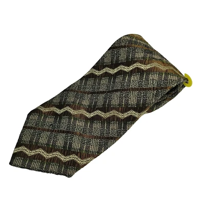 Corbata de seda geométrica abstracta para hombre Jhane Barnes hecha a mano en Japón Foto 1 de 4