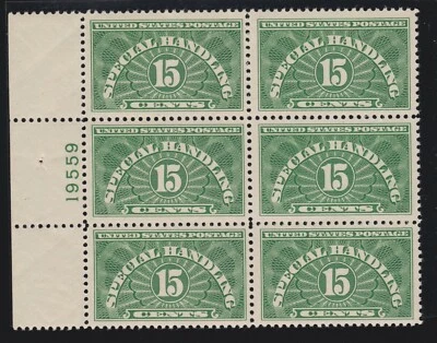 US QE2 15c Special Handling Mint Plate Block of 6 LS #19559 VF OG NH SCV $47.50 - Image 1 of 2