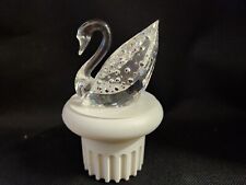 Swarovski Silver Crystal 100th Anniversary Swan on Pedestal Figurine 7633 w/box