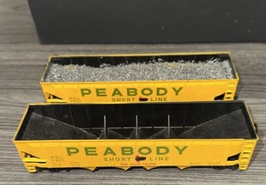 HO Scale Peabody Hopper Cars (2) #6671 Used - Picture 1 of 5