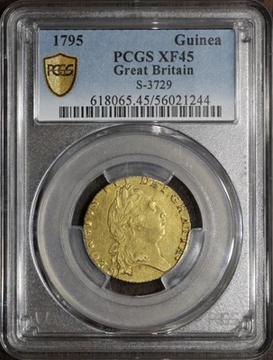 1795 (XF45) Great Britain Gold Guinea PCGS - George III - Image 1 of 2