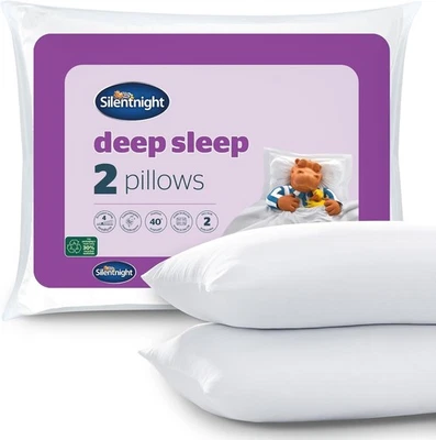 Paquete de 2 almohadas para dormir profundo Silentnight - soporte medio cómodo de 2  Foto 1 de 4