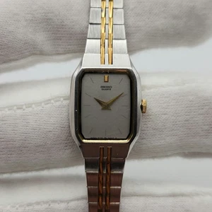 Seiko Ladies Vintage Two-Tone w/ Gray Dial Quartz Watch 2C20-5209 - Picture 1 of 16