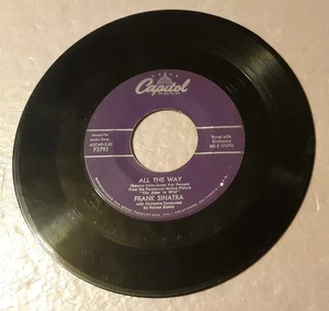 Frank Sinatra All The Way/Chicago by Capitol Records 7" Vinyl 45rpm Record - Picture 1 of 2