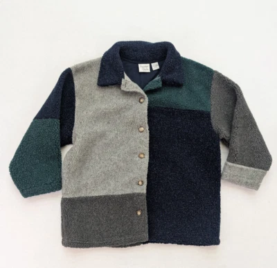 Baxter & Wells 女式夹克尺寸 PM 色块模糊羊毛夏尔巴人 — 第 1/4 张图片