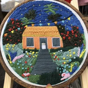 Hand Embroidery Kit 15cm - Beginners DIY Craft Project - Modern Needlework - Picture 1 of 1