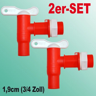 OEKO-SHOPPING.DE AUSLAUFHAHN 3/4 AUSLAUFVENTIL HAHN REGENTONNE GARTENHAHN WASSERHAHN KUNSTSTOFF