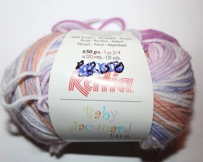 Katia Baby Jacquard Pasteles 50% Nylon 50% Acrílico 50gr 131yd Foto 1 de 4
