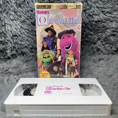 Barney Once Upon a Time VHS 1996 Vintage Cartoon Classic Collection White Tape - Image 1 of 4