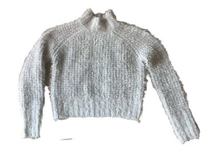 SO Juniors Girls Size S Small Gray Soft Luxurious Mock Pullover Cropped Sweater - Picture 1 of 10
