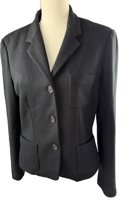 Blazer forrado Lauren Ralph Lauren negro de 3 botones para mujer ropa de trabajo talla mediana Foto 1 de 4